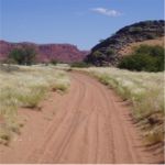 Sand road in Namibia